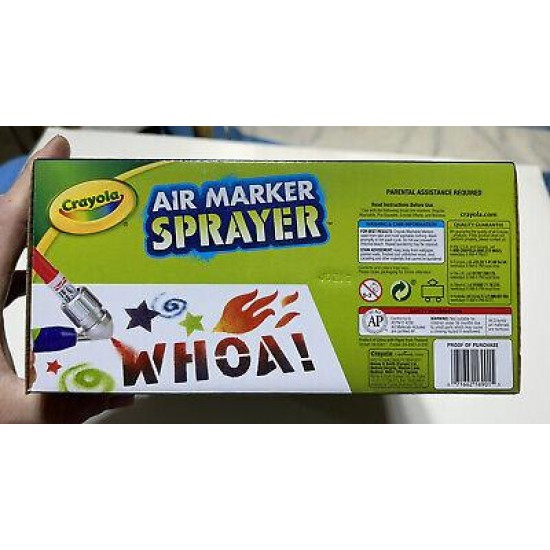 Crayola Air Marker Sprayer Set, Airbrush Kit, Electric Powered, Spray Art, NEW