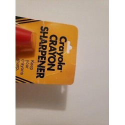 Vintage Sealed 1983 Crayola Crayon Stand Up Plastic Sharpener, RED USA RARE NOS
