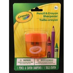 Crayola - Pencil & Crayon Sharpener - Orange - Two Sizes To Sharpen