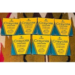 Vintage Crayola Crayons No. 80 Jumbo 8 Count Binney & Smith Never used