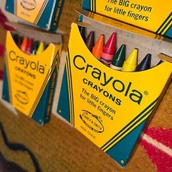 Vintage Crayola Crayons No. 80 Jumbo 8 Count Binney & Smith Never used