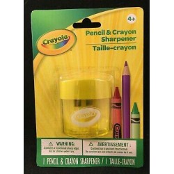 Crayola - Pencil & Crayon Sharpener - Yellow - Two Sizes To Sharpen
