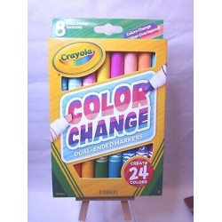 Crayola Color Change 8 Dual-Ended Markers Makes 24 Colors