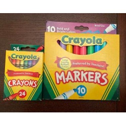 NEW Crayola Crayons & Broad Line Markers combo art set 2pk Bundle. Nontoxic