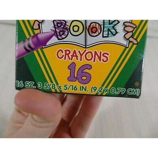 1997 Crayola Coloring Book Crayons 16 Pack Unused Vintage w/ Razzmatazz﻿ L1