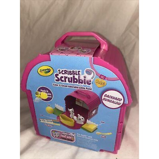 CRAYOLA Scribble Scrubbie Pets Backyard Bungalow Washable Color And Clean New