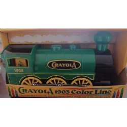 Crayola 1903 Color Line Train Holds 24 Crayons With Sharpener In Smoke Stack NIB