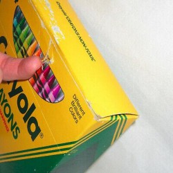 Vintage 1990 Crayola Crayons 64 Colors with Box Sharpener - Has Indian Red