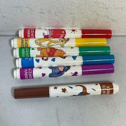 Vintage Crayola Pooh 6 Scented Washable Markers 22-5878 No-Toxic