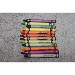 (12) Rare Discontinued Crayola Crayons OOP  Fuzzy Wuzzy Brown Error Hyphenated