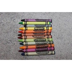 (12) Rare Discontinued Crayola Crayons OOP  Fuzzy Wuzzy Brown Error Hyphenated
