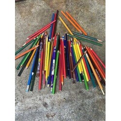 Misc. Lot Of 75 Artists Coloring Pencils Used Multi- Brands
