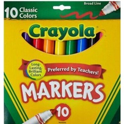 Crayola Markers Broad Point  Assorted Classic Colors 10ct