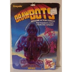 Vintage 1985 Crayola Drawbots Robot Stencils  Aerobot  Transformer
