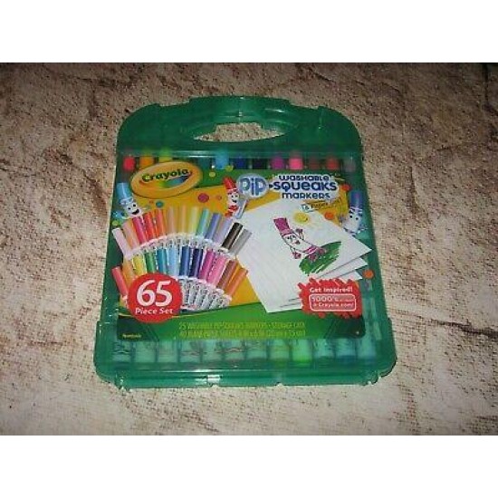 Crayola 25 Count Washable Pip-Squeaks Kit Marker Set New Non Toxic