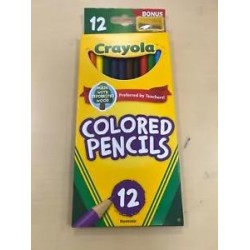 New Crayola colored pencil set pack of 12  *With Sharpener*