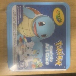 Pokemon Crayola Create & Color Coloring Art Case Squirtle 75 Pieces NEW & SEALED