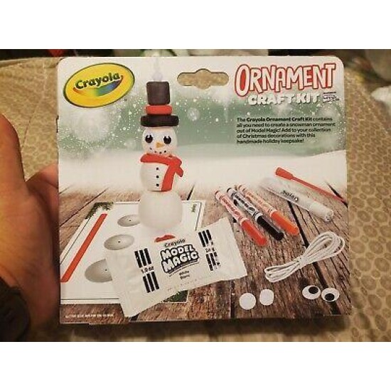BNIB Lot of 2 Crayola Ornament Craft Kits Christmas Tree & Snowman (A9)