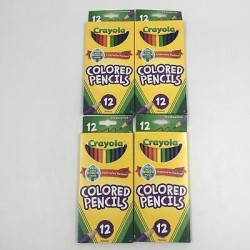Lot of 4 Crayola Colored Pencils 12 CT Set Pre Sharpened Assorted Colors - New