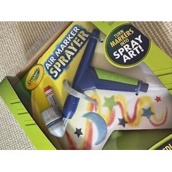 Crayola Air Marker Sprayer Kids Gift Set Electric Powered Airbrush Like Pro Kit