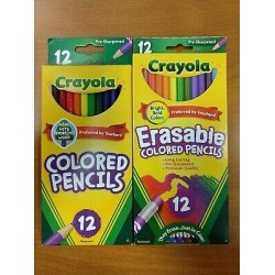 2 Pack: Crayola 12 Ct. Colored Pencils & Erasable Colored Pencils 12 ct. - E6C