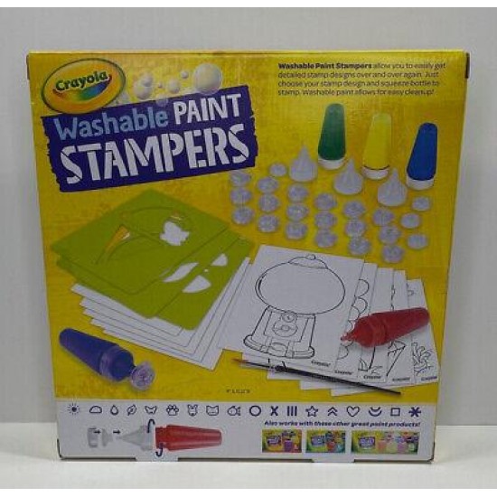 Crayola Washable Paint Stampers 90 Stamp Paint Combo Arts Crafts Kids Colors