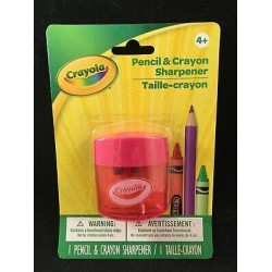 Crayola - Pencil & Crayon Sharpener - Pink - Two Sizes To Sharpen