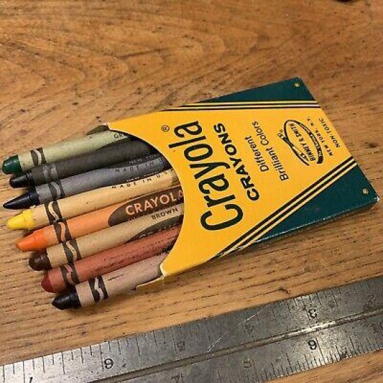 Lot Of 2x 50s/60s Crayola Crayons Art Supply 24 Ct & 8 Ct Binney & Smith