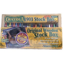 Vtg 1903 Crayola Crayons Stock Box Replica 72  New Sealed In its Wooden Box