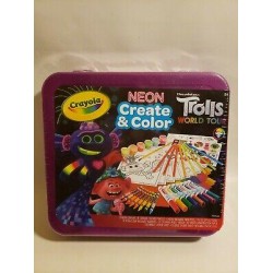 Trolls World Tour Dreamworks Crayola Create Color Art Case 71 Pieces Boys Girls