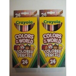 NEW Crayola Colors of the World Colored Pencils 68-4607 -- 2 PACK = 48 Pencils