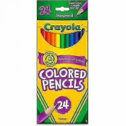 New Crayola 68-4024 Long Colored Pencils - Pack of 24