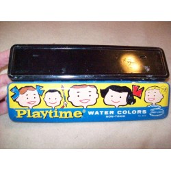 Vintage Binney & Smith Water Color Paint Playtime-Tin Litho USA - Crayola 25