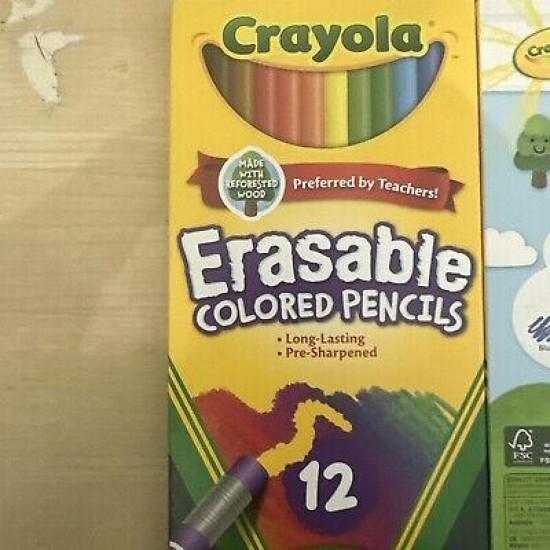 (PCK OF 2) Crayola Erasable Colored Pencils 12  Pencils