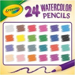 *Crayola 24-color set Watercolor Colored Pencils, Watercolor Paint Alternative**
