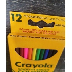1992 Crayola Colored Pencils 12 Smooth Bright 4012