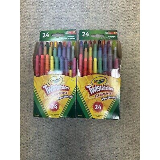 2 PACK!! Crayola Twistables Crayons Coloring Set - 24 Count FAST FREE SHIPPING!!