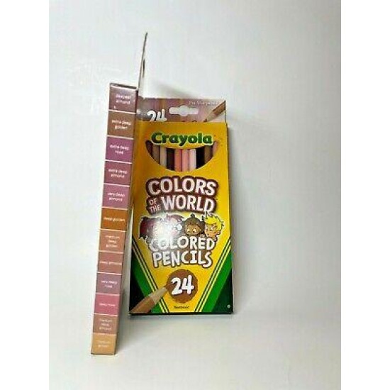 (2) Crayola Colors of The World Pencils 24 pc Multi Colors for Kids School New