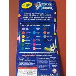 CRAYOLA PIP SQUEAKS WASHABLE MARKERS 16 FUN COLORS,FOR LITTLE HANDS, FREE POST