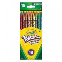 Twistables Colored Pencils,18 Assorted Colors/Pack (1 Pack)