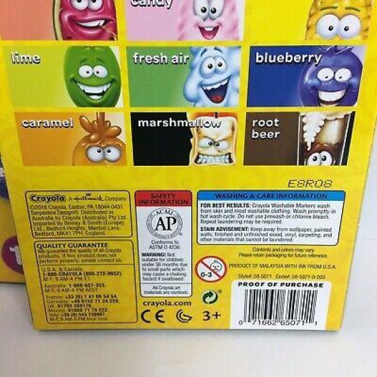 Crayola Silly Scents Washable Markers 10 pack Lot Of 2 Pineapple Watermelon New