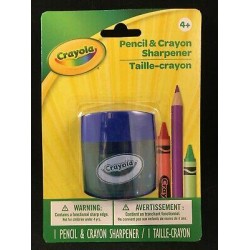 Crayola - Pencil & Crayon Sharpener - Blue - Two Sizes To Sharpen