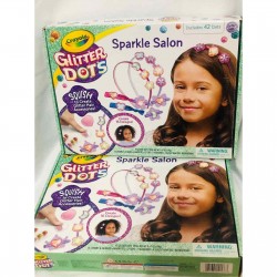 NEW Crayola Glitter Dots Collection Sparkle Salon NIB DIY Hairstyle Girls gift
