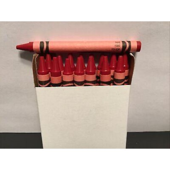 (16) Crayola Crayons (red) BULK