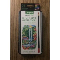 NEW Crayola Tri-Color 24 ct Colored Pencils Decorative Tin - BRAND NEW