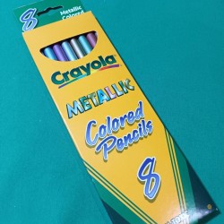 New in Box Crayola Metallic Colored Pencils Set of 8 Back to School Kids Supply