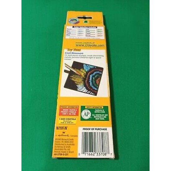 New in Box Crayola Metallic Colored Pencils Set of 8 Back to School Kids Supply